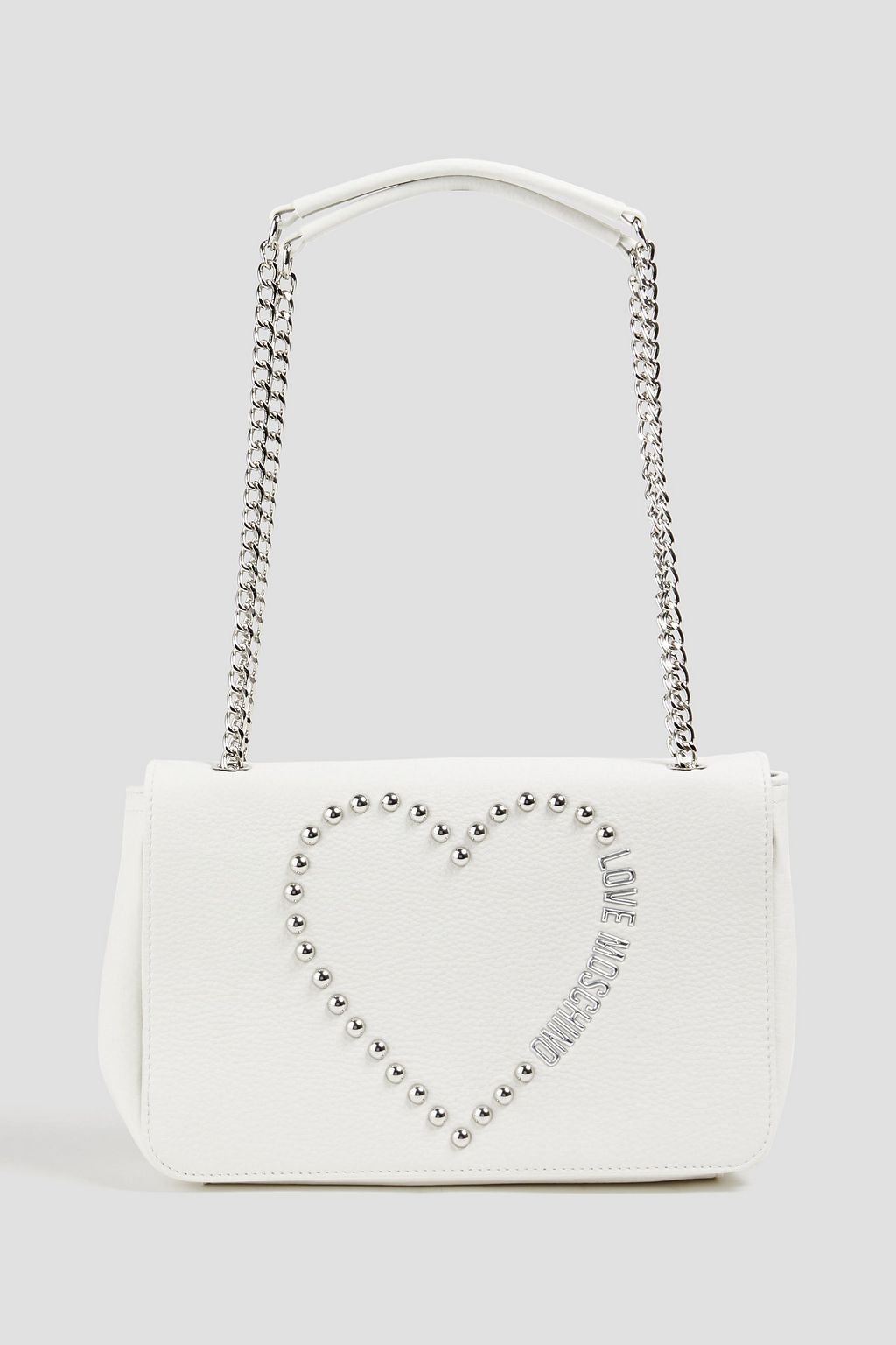 LOVE MOSCHINO Embellished texturedleather shoulder bag THE