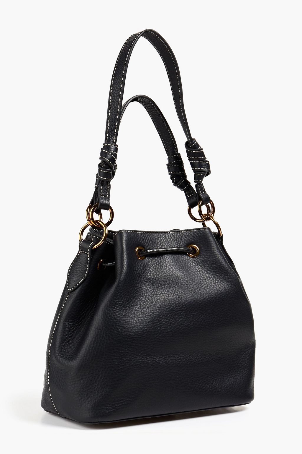 LOVE MOSCHINO Pebbled-leather bucket bag