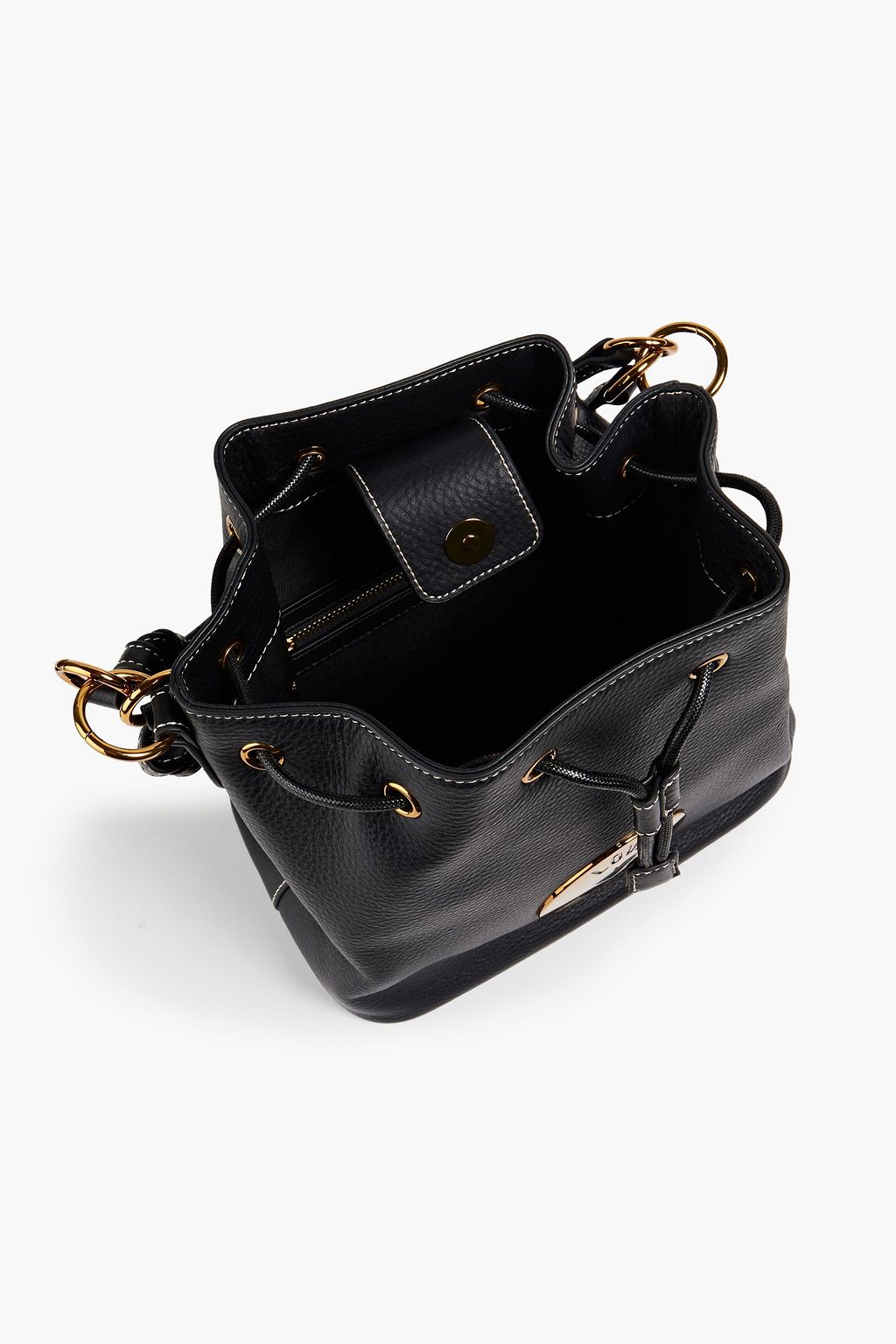 LOVE MOSCHINO Pebbled-leather bucket bag