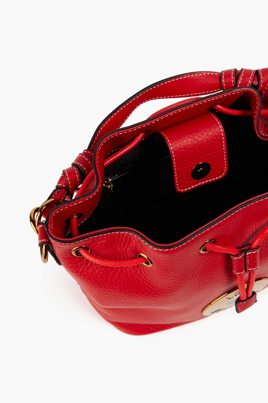 LOVE MOSCHINO Pebbledleather bucket bag THE