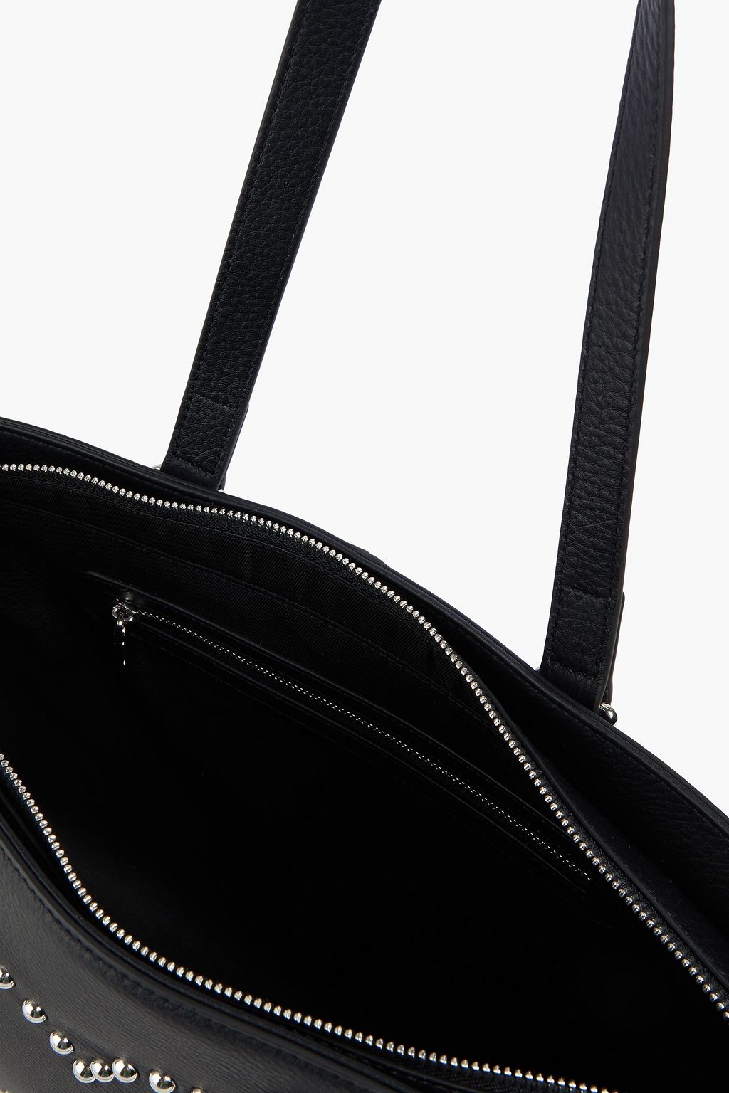 LOVE MOSCHINO Studded textured-leather tote