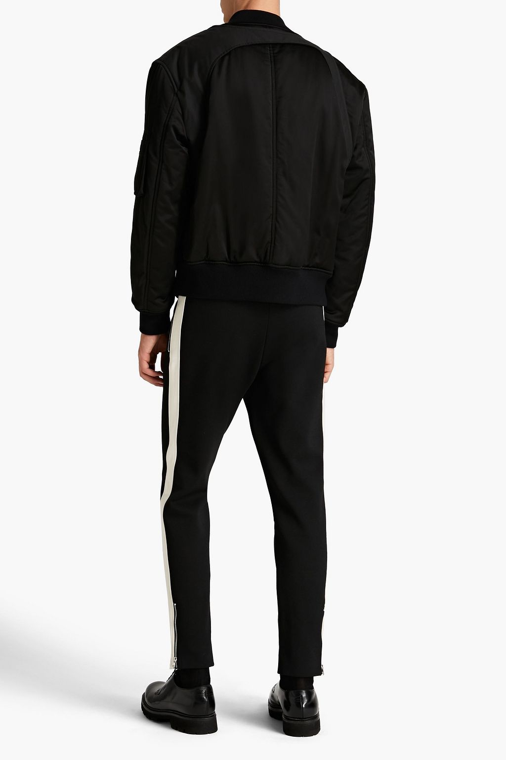 ALEXANDER MCQUEEN Tapered satin-trimmed stretch-twill pants