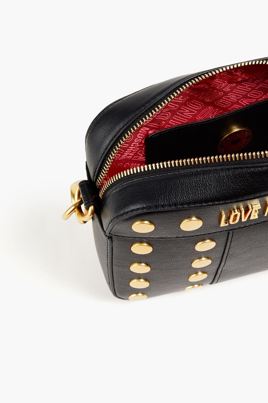 LOVE MOSCHINO Studded faux leather shoulder bag