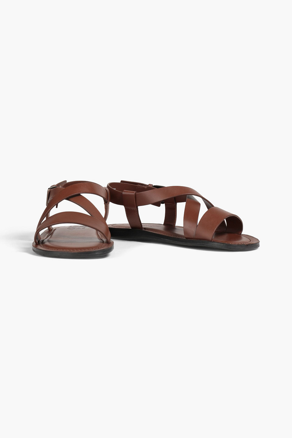 Ferragamo Salvatore  Man Leather Sandals In Blue