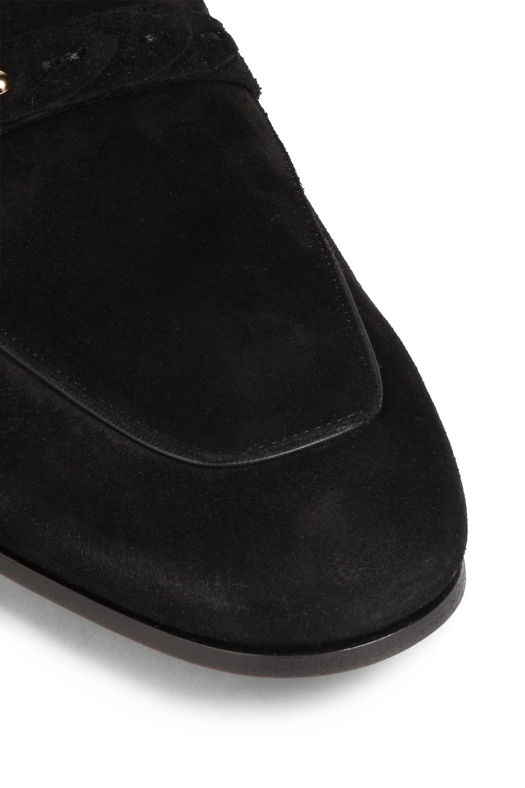 FERRAGAMO Embellished suede loafers