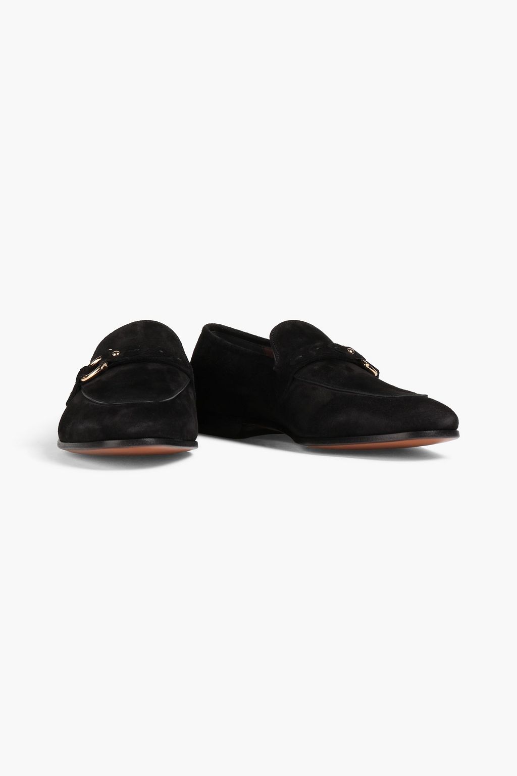 FERRAGAMO Embellished suede loafers