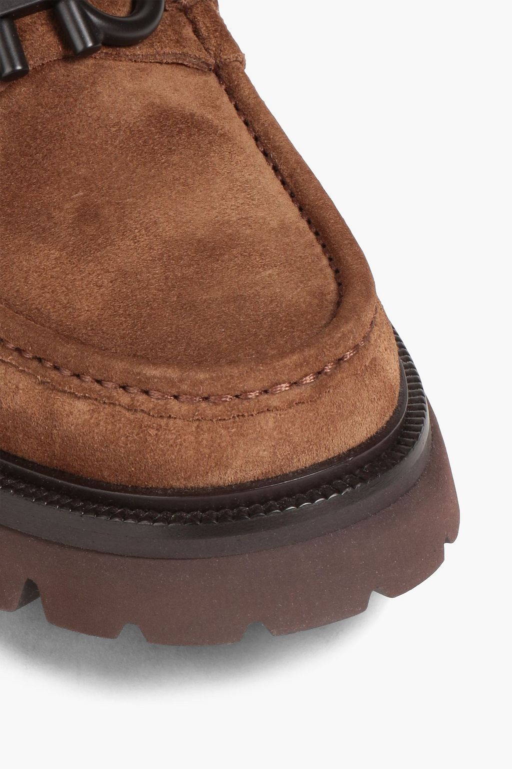 FERRAGAMO Embellished suede loafers