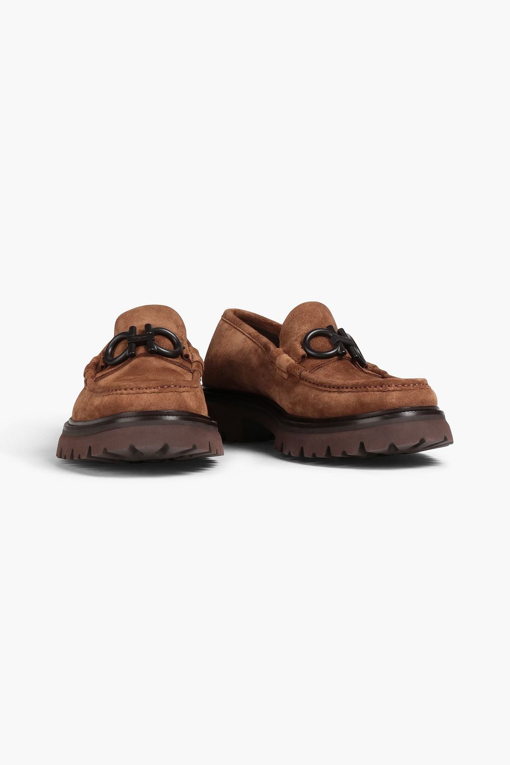 FERRAGAMO Embellished suede loafers