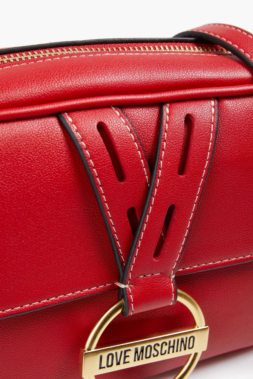 LOVE MOSCHINO Embellished faux leather shoulder bag Sale up to 70