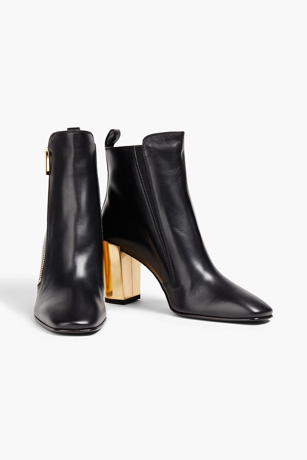 ROGER VIVIER حذاء بوت بطول الكاحل من الجلد من لونين