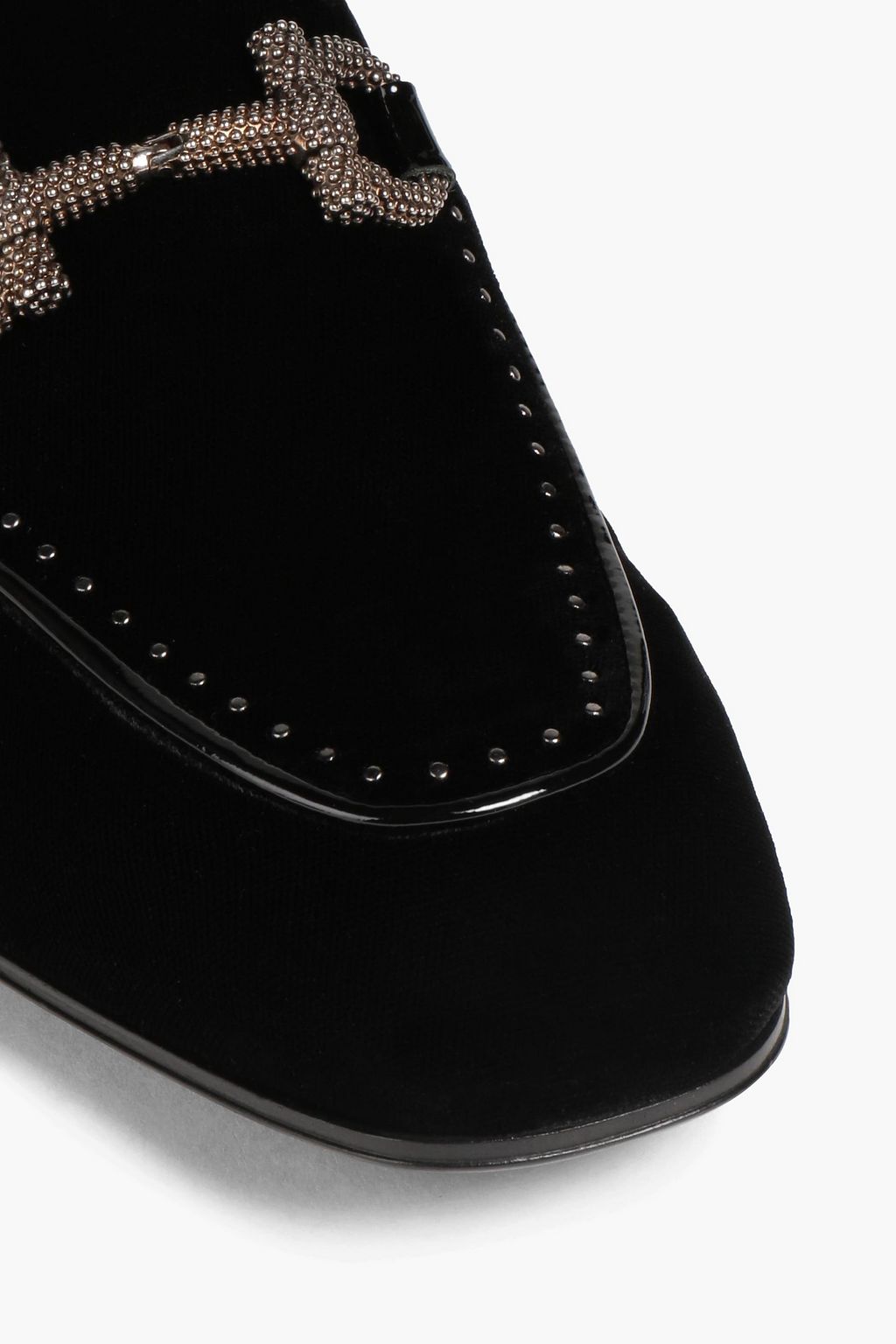 FERRAGAMO Embellished velvet mules