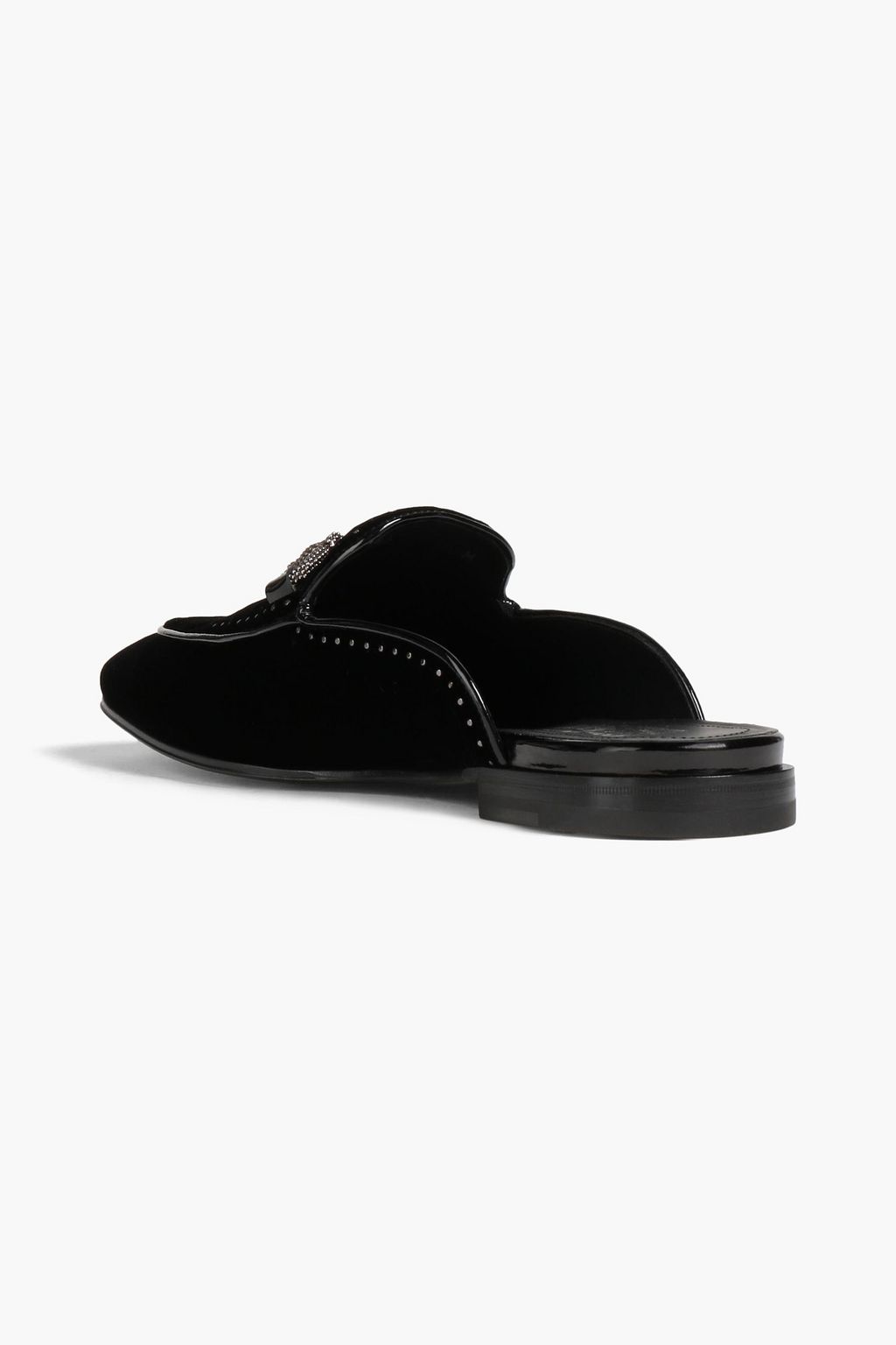 FERRAGAMO Embellished velvet mules