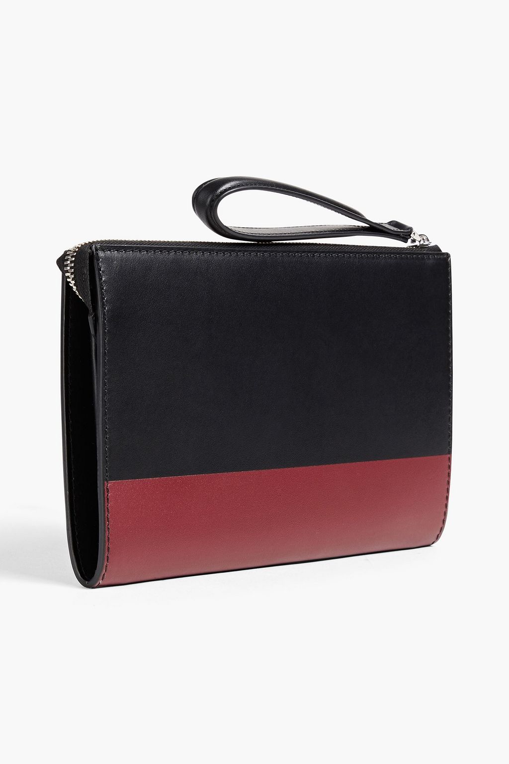 FERRAGAMO Two-tone embossed leather pouch
