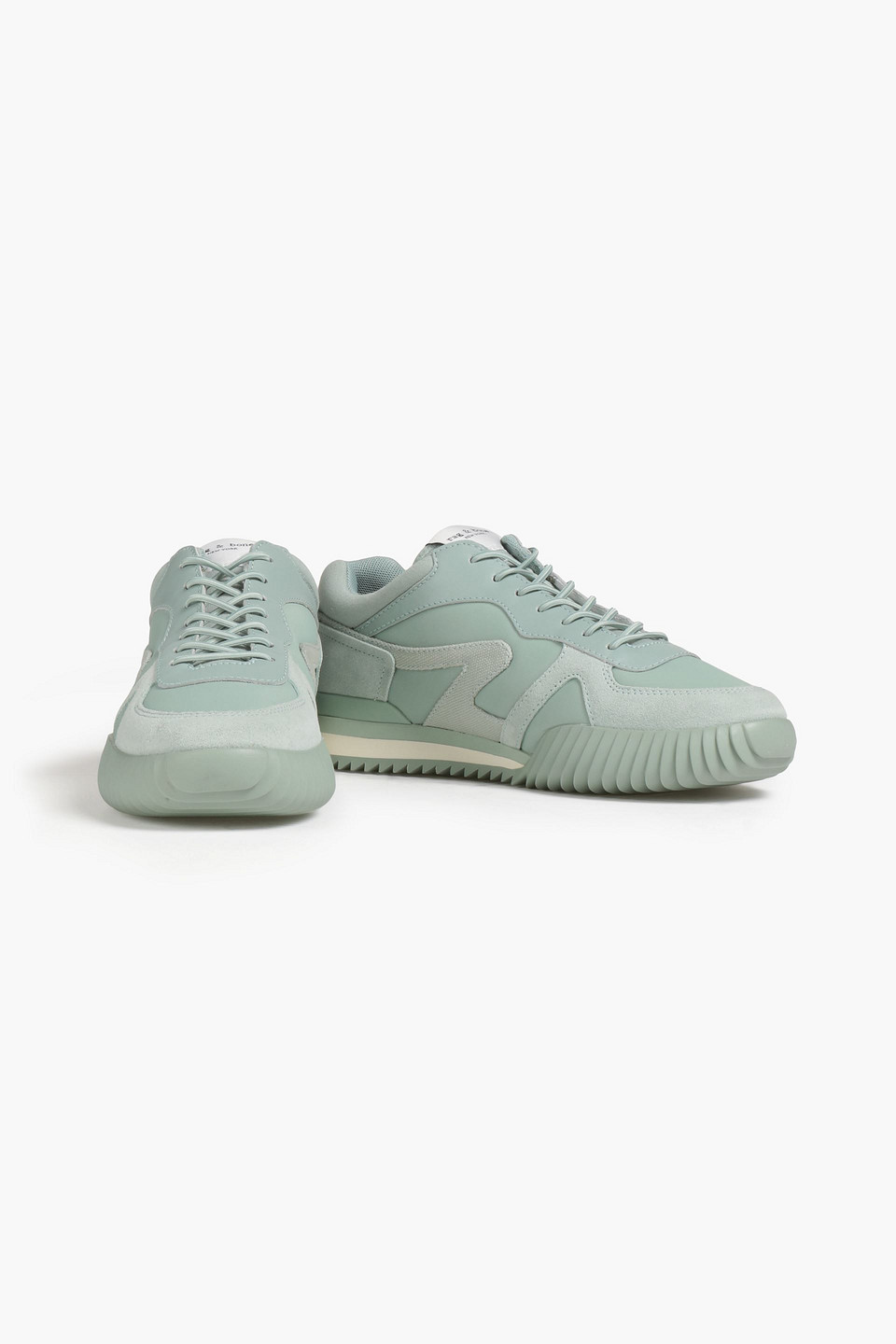 Rag & Bone Retro Runner Shell, Scuba And Suede Sneakers In Mint