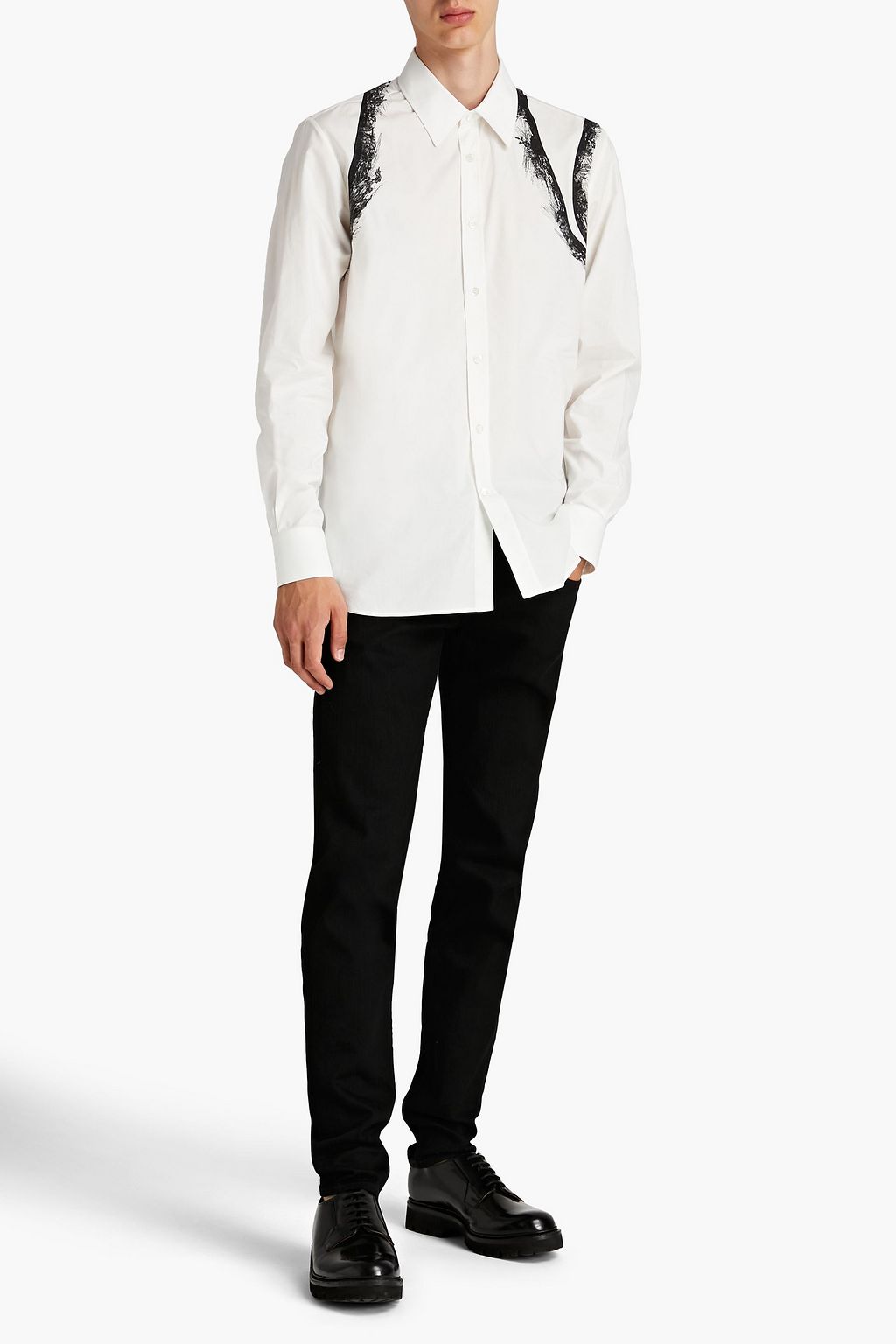 ALEXANDER MCQUEEN Printed cotton-poplin shirt