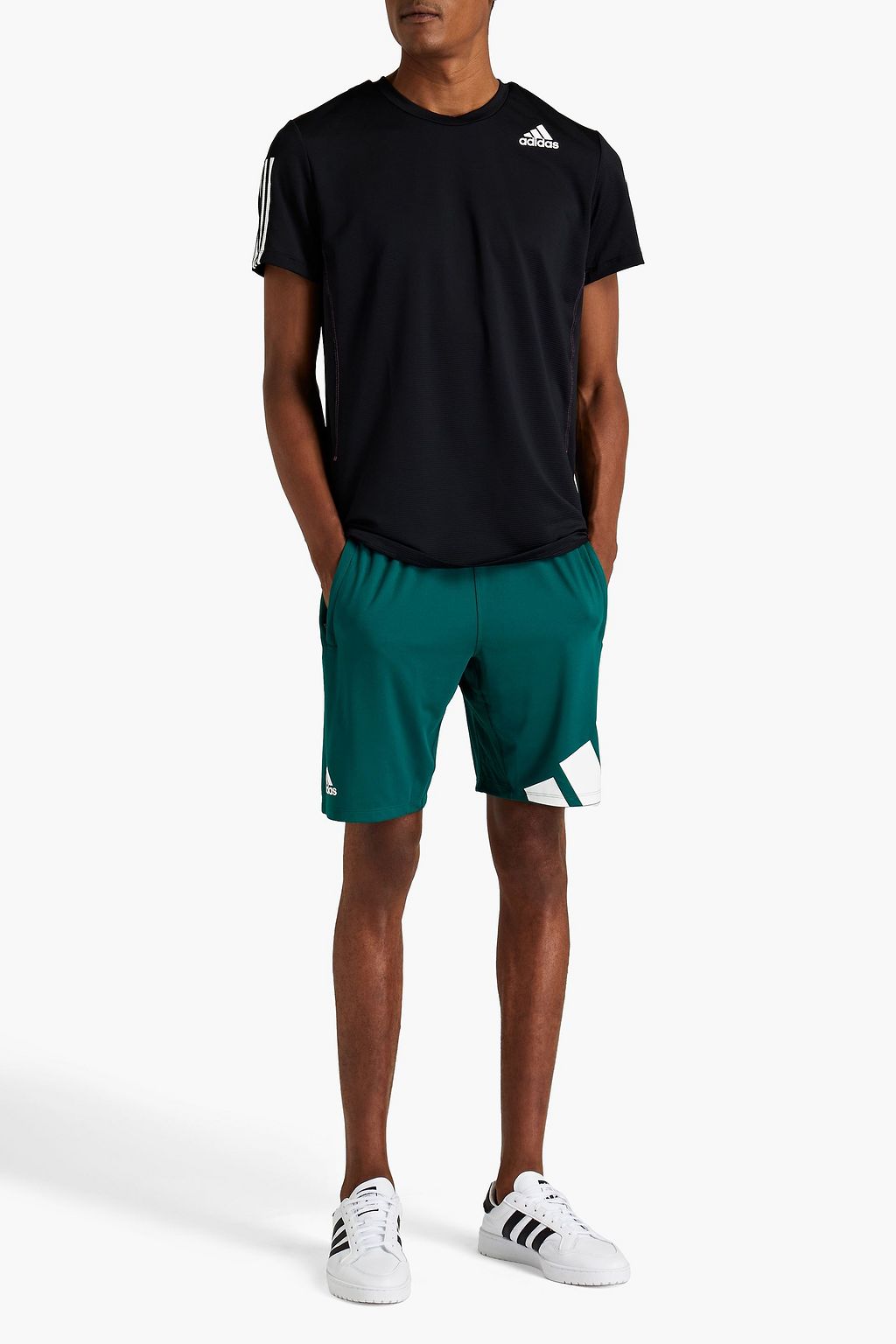 ADIDAS Printed jersey shorts