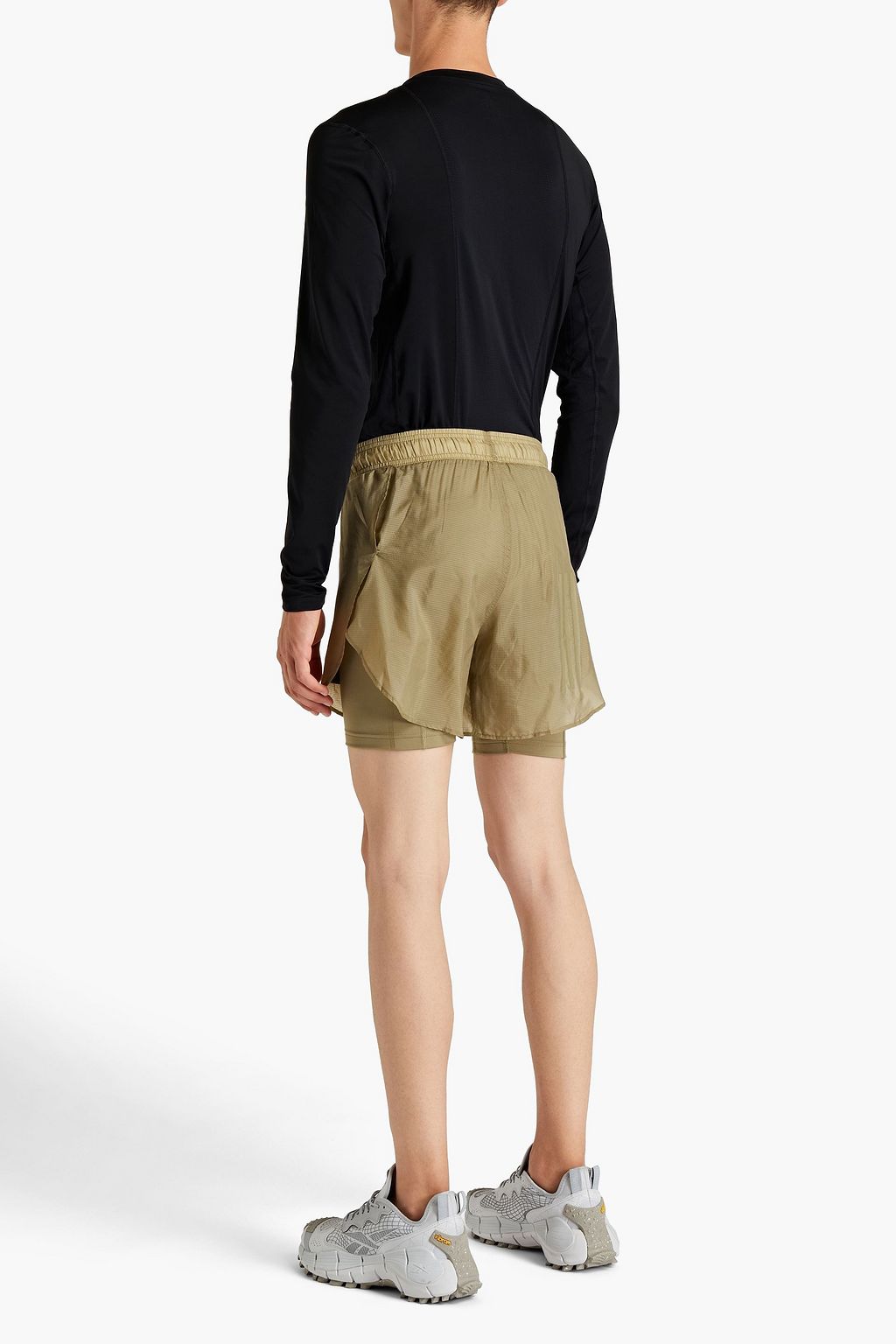 ADIDAS (+) Parley logo-appliquéd layered shell and stretch-jersey shorts