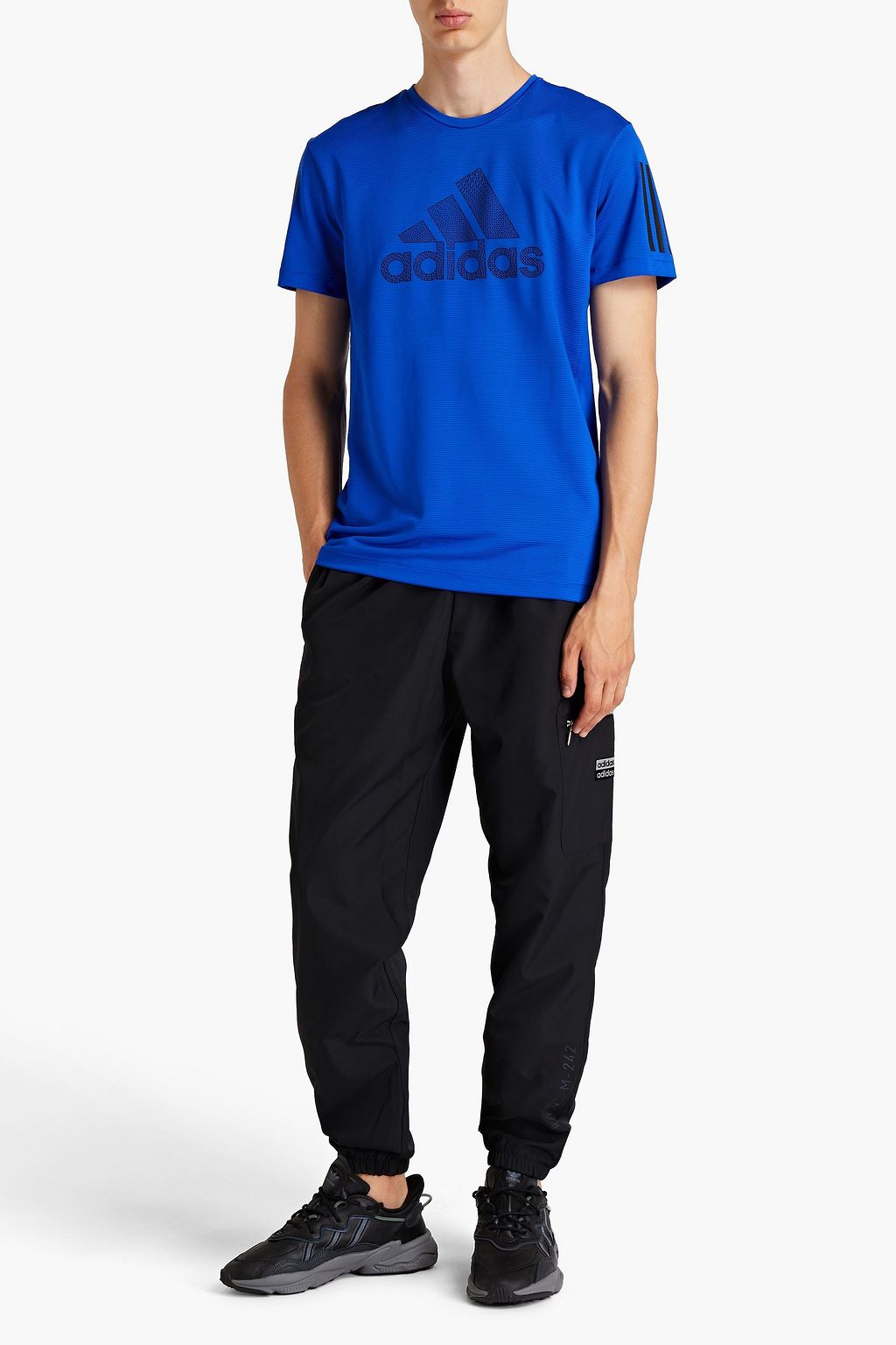 ADIDAS Logo-print stretch-jersey T-shirt