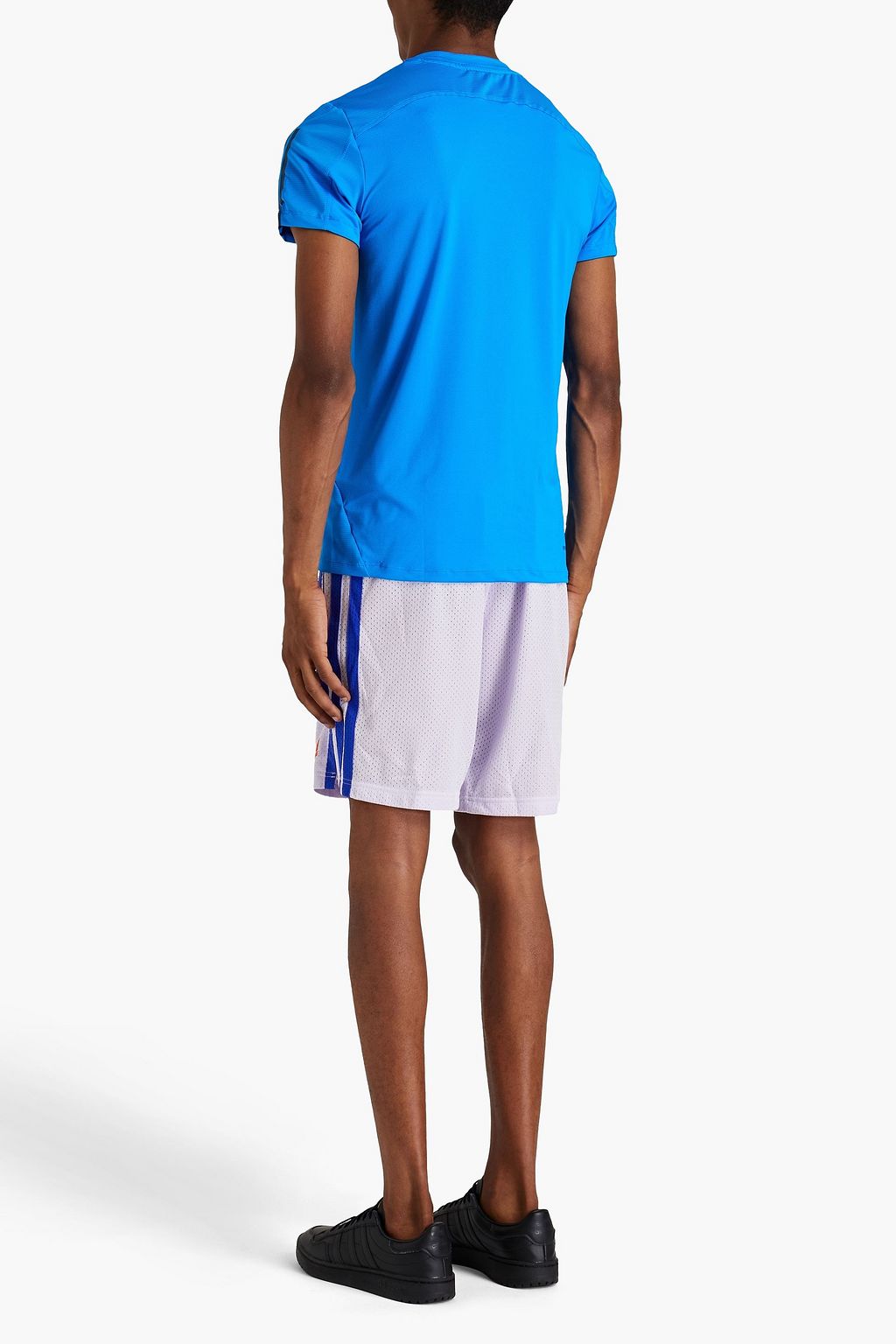 ADIDAS Striped mesh shorts