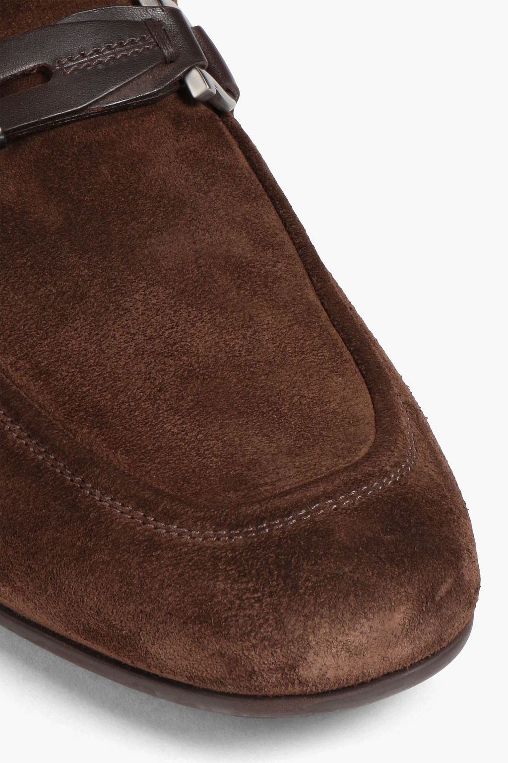FERRAGAMO Embellished suede loafers