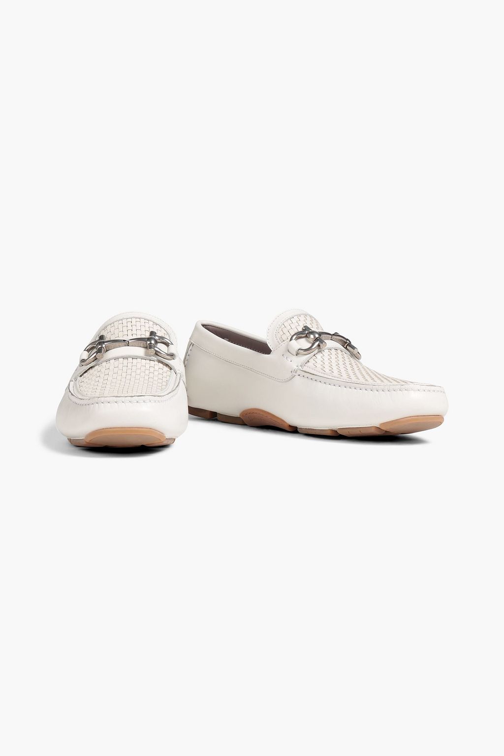 FERRAGAMO Parigi basketweave leather loafers
