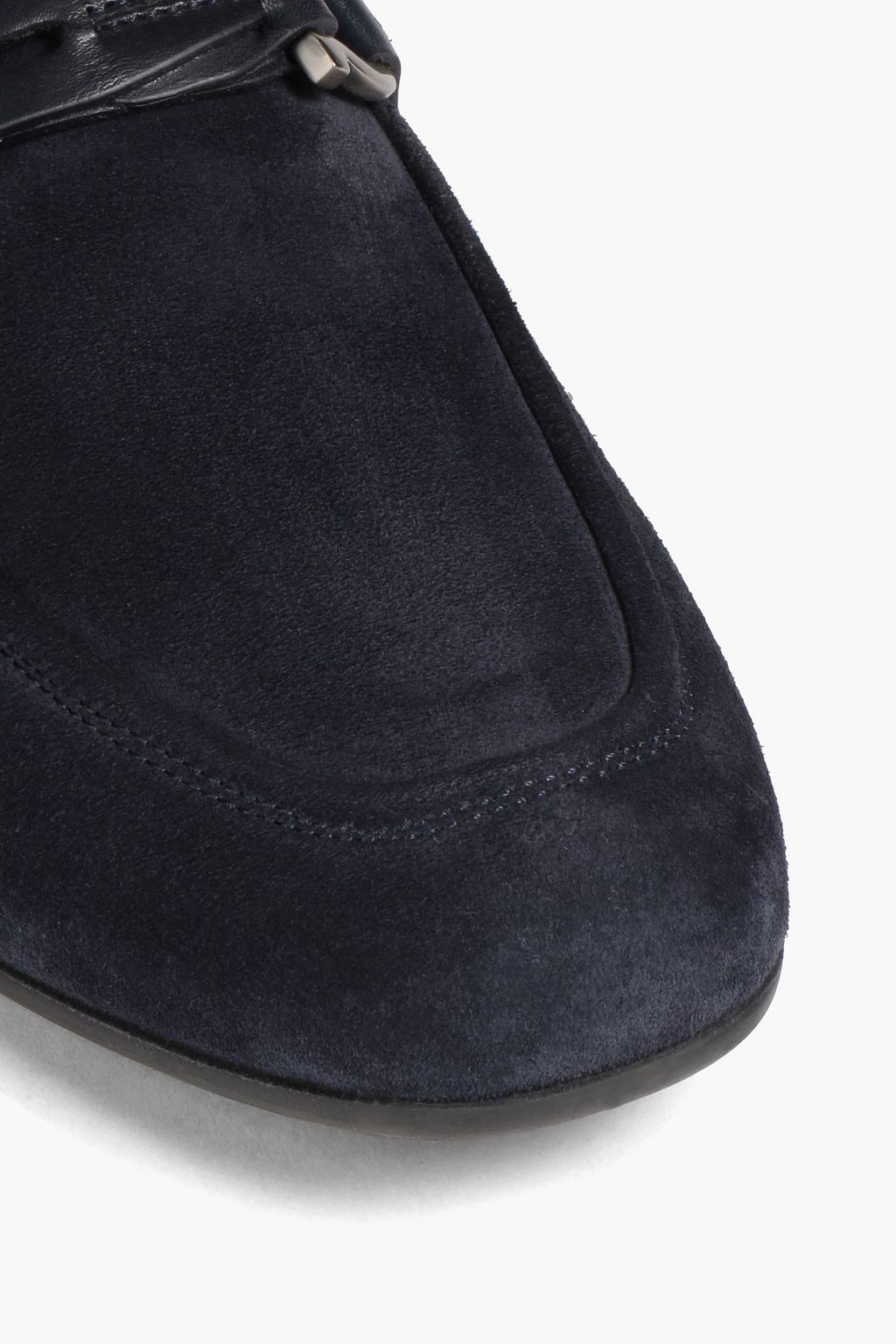 FERRAGAMO Embellished suede loafers