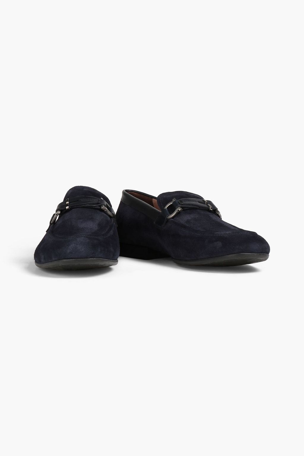 FERRAGAMO Embellished suede loafers