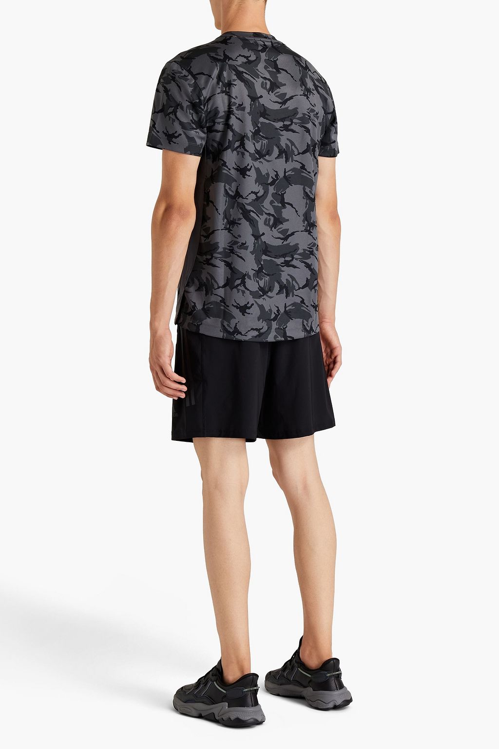 ADIDAS Camouflage-print recycled stretch-jersey T-shirt