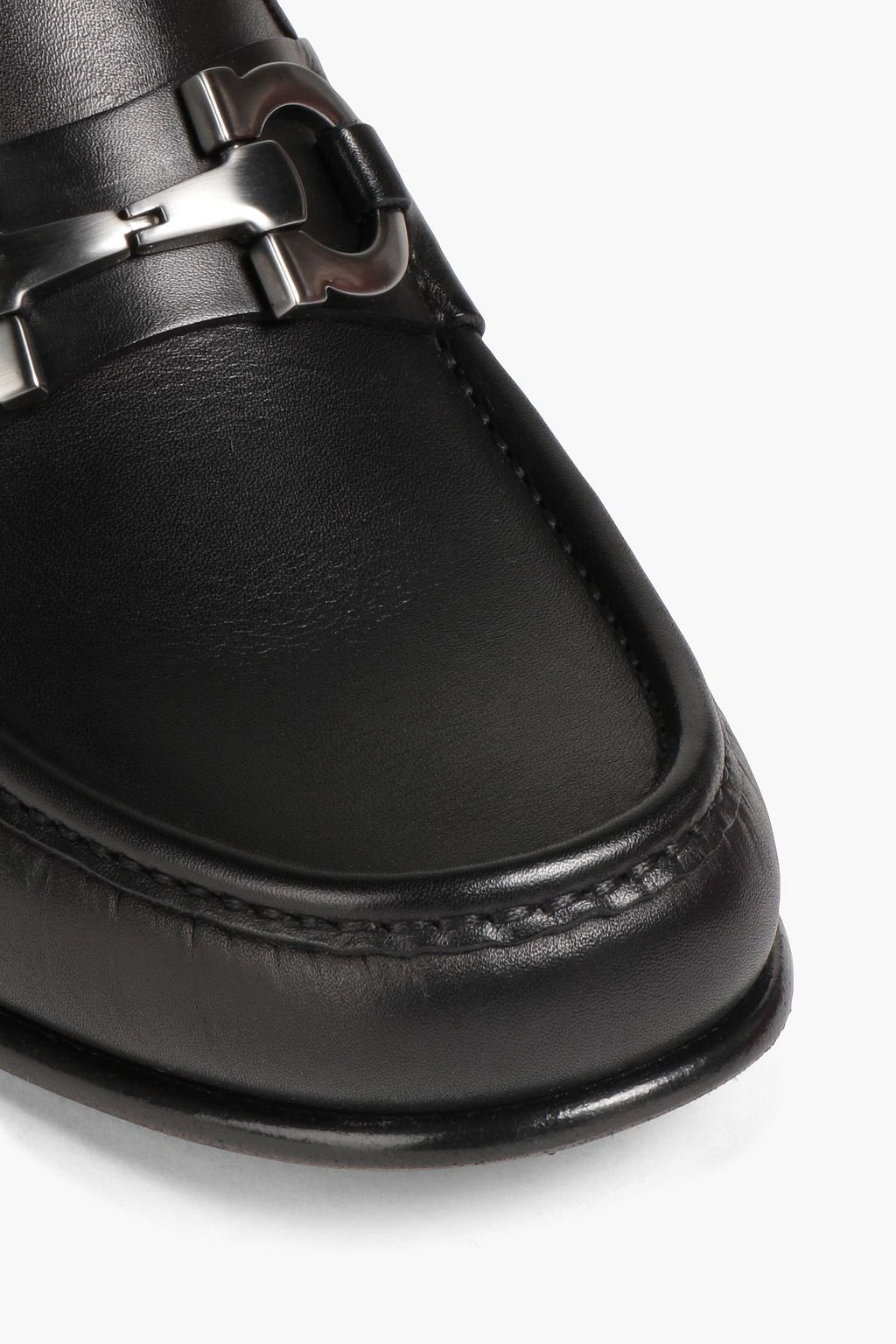 FERRAGAMO Embellished leather loafers