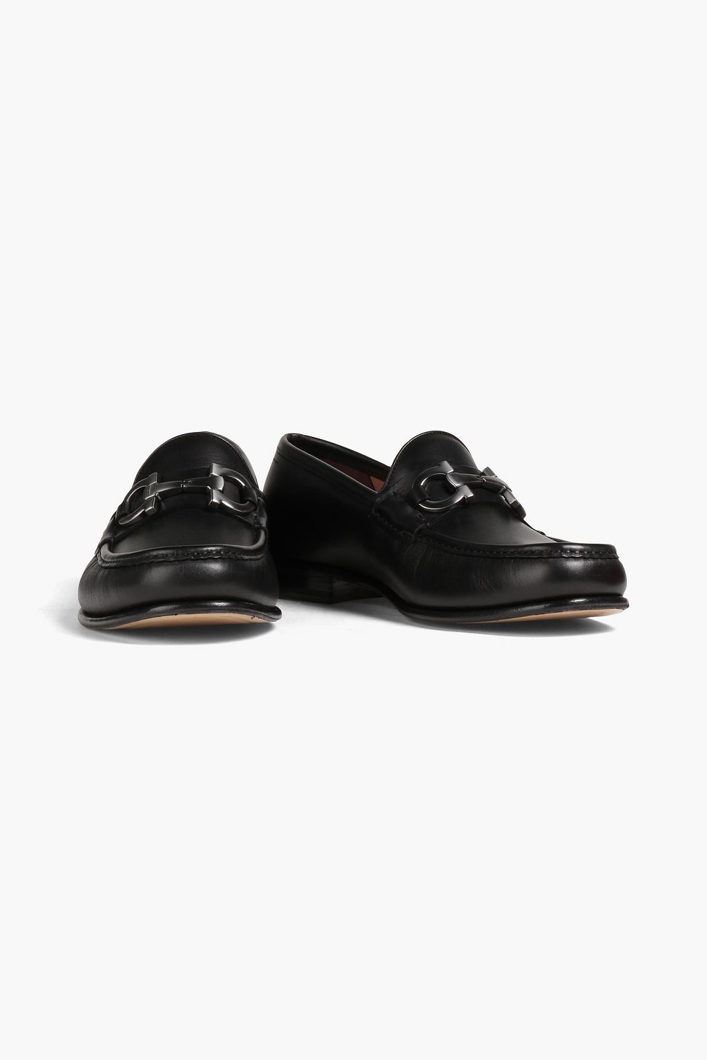 FERRAGAMO Embellished leather loafers