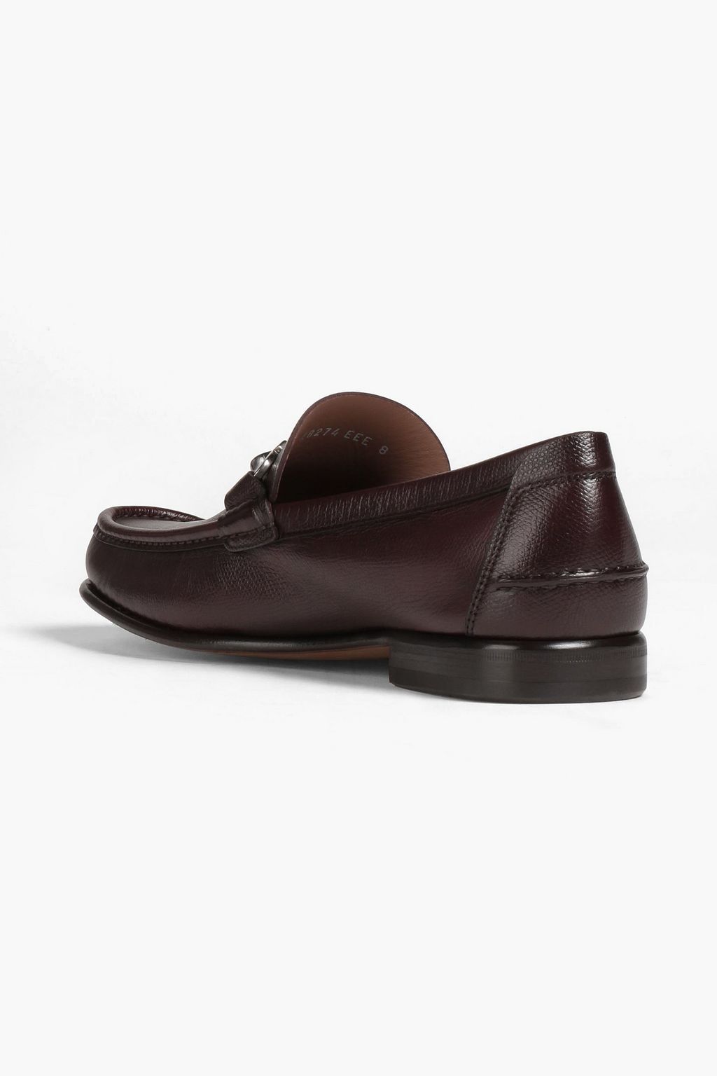 FERRAGAMO Embellished textured-leather loafers