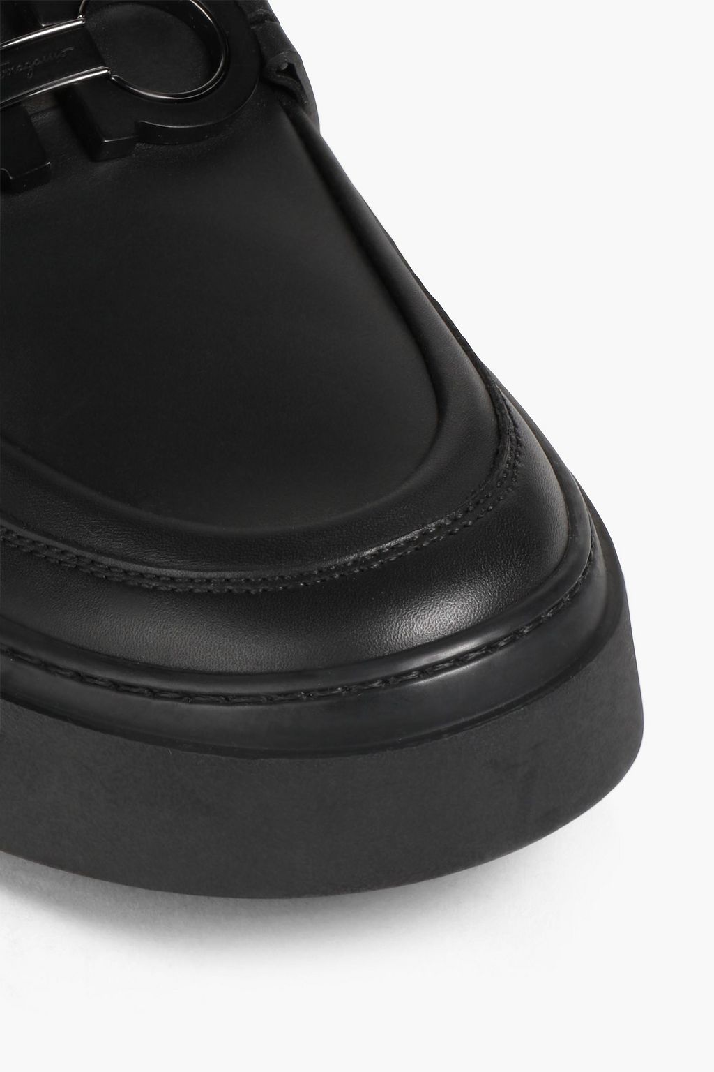 FERRAGAMO Embellished leather loafers