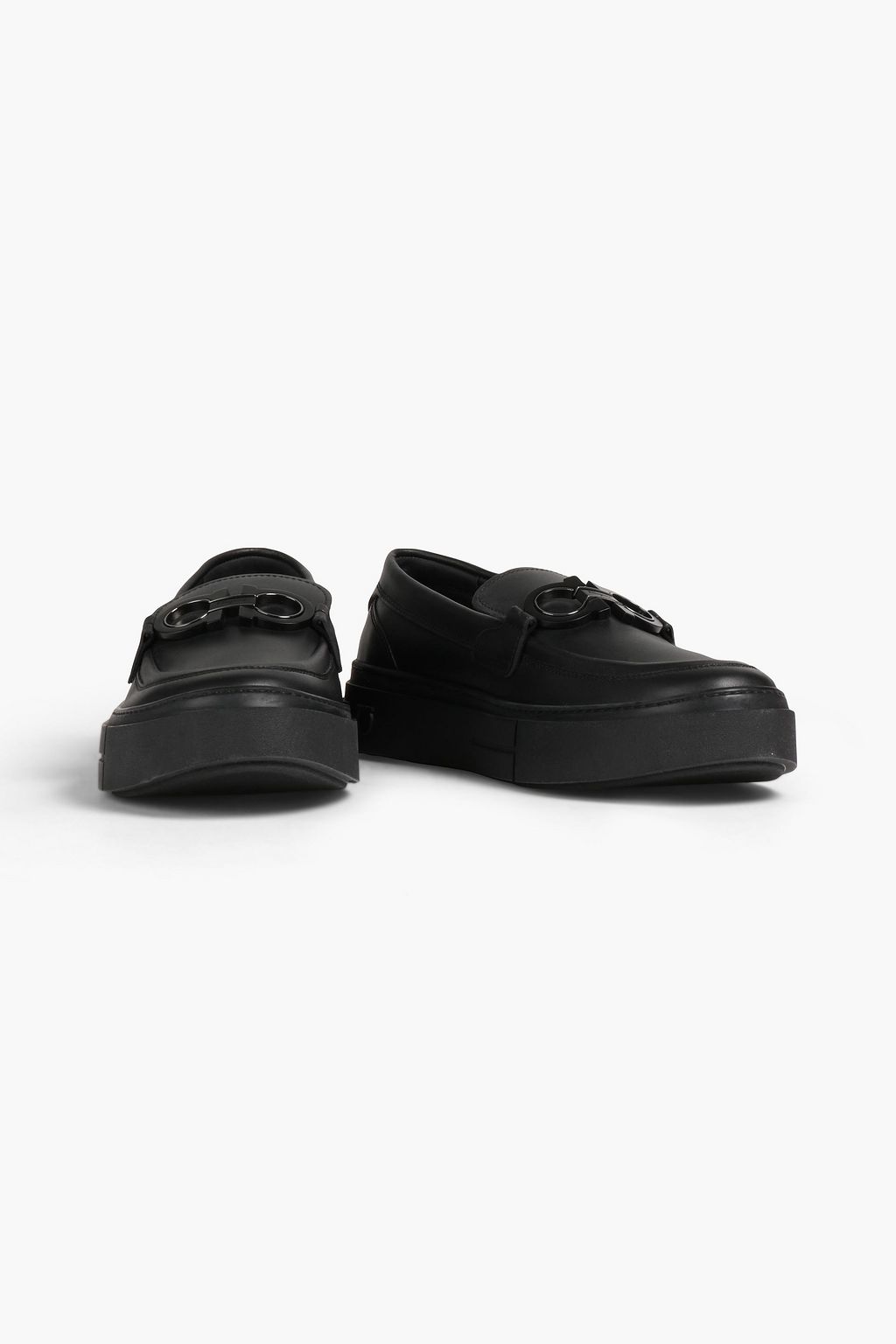 FERRAGAMO Embellished leather loafers