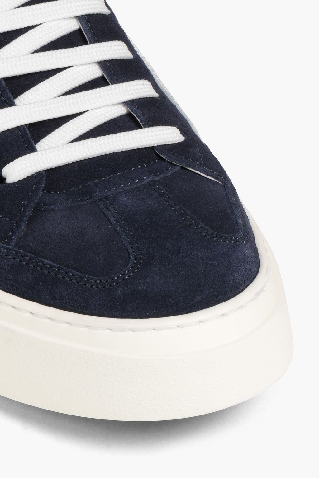 FERRAGAMO Two-tone suede sneakers