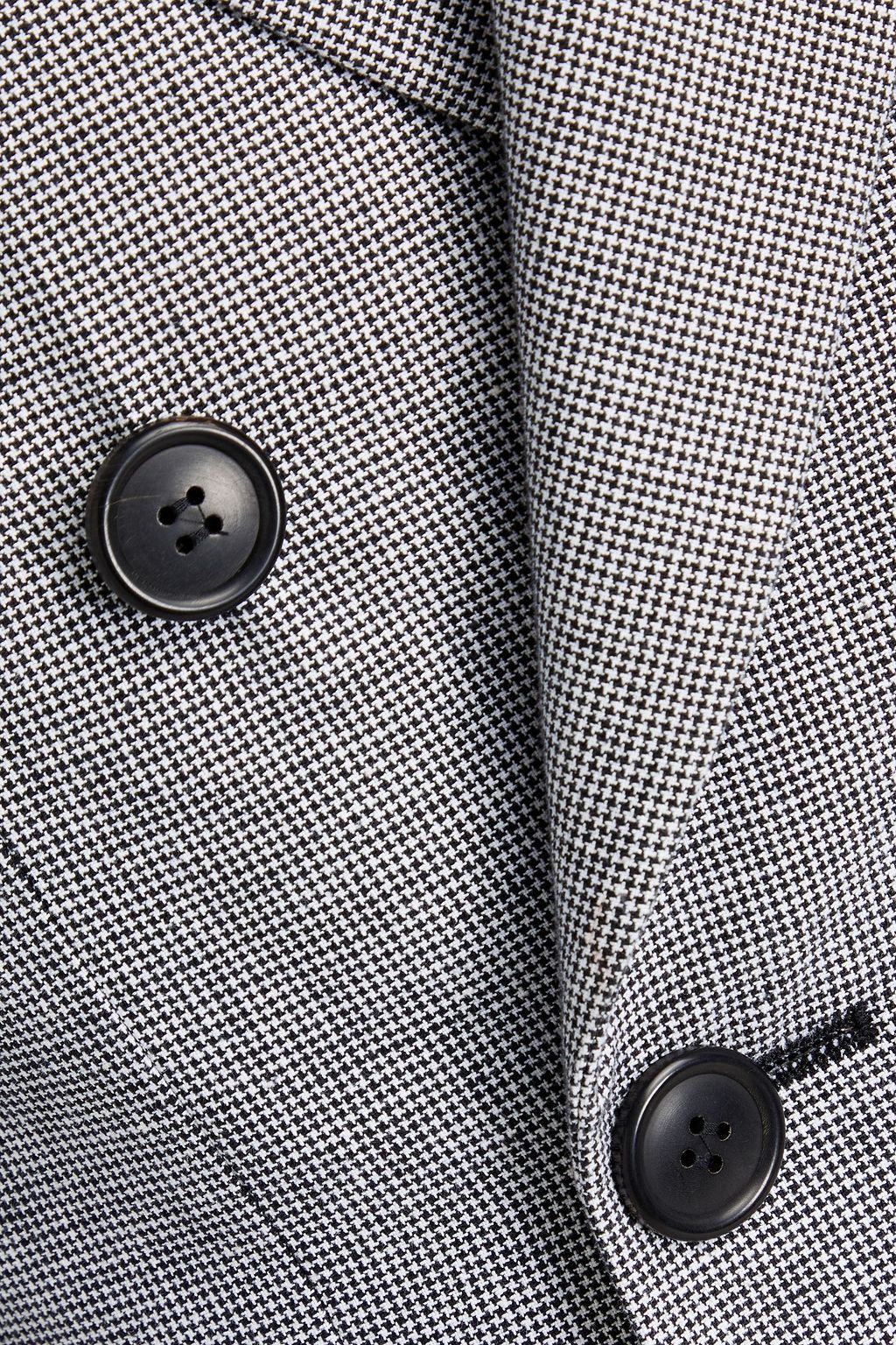 ISABEL MARANT Double-breasted houndstooth cotton and linen-blend blazer