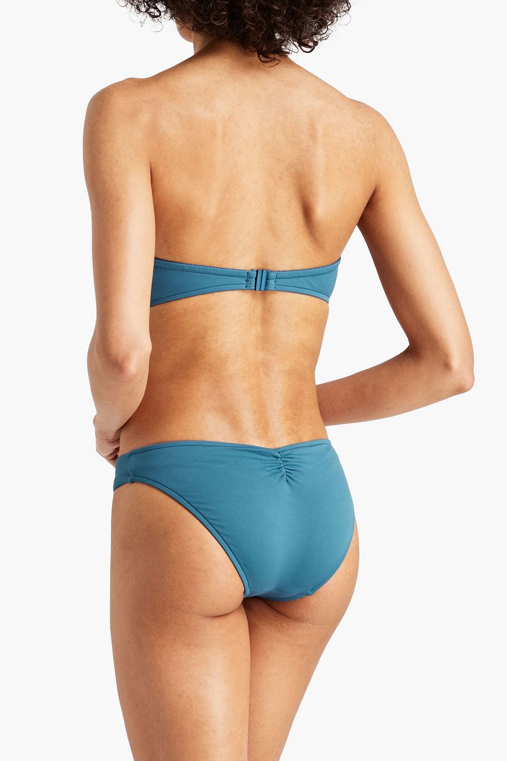 SEAFOLLY Twisted gathered bandeau bikini top