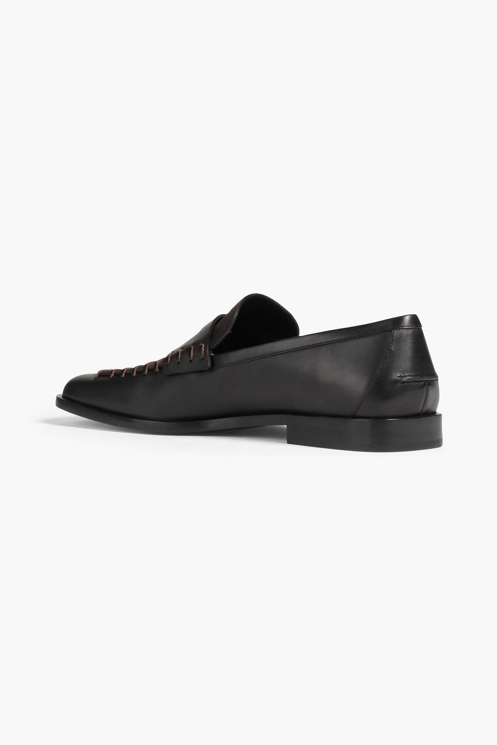 JW ANDERSON Logo-embellished leather and nubuck loafers