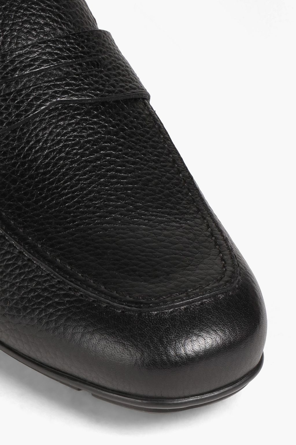 FERRAGAMO Pebbled-leather penny loafers