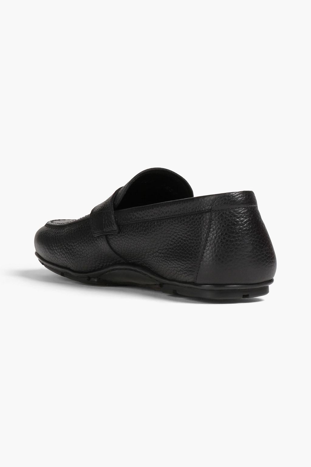 FERRAGAMO Pebbled-leather penny loafers