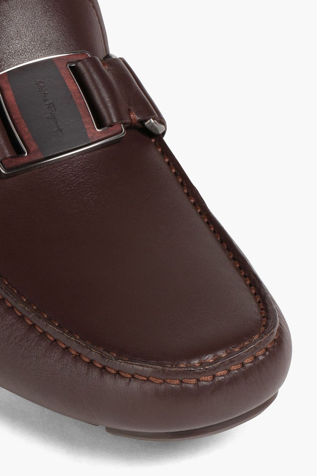 FERRAGAMO Embellished leather loafers