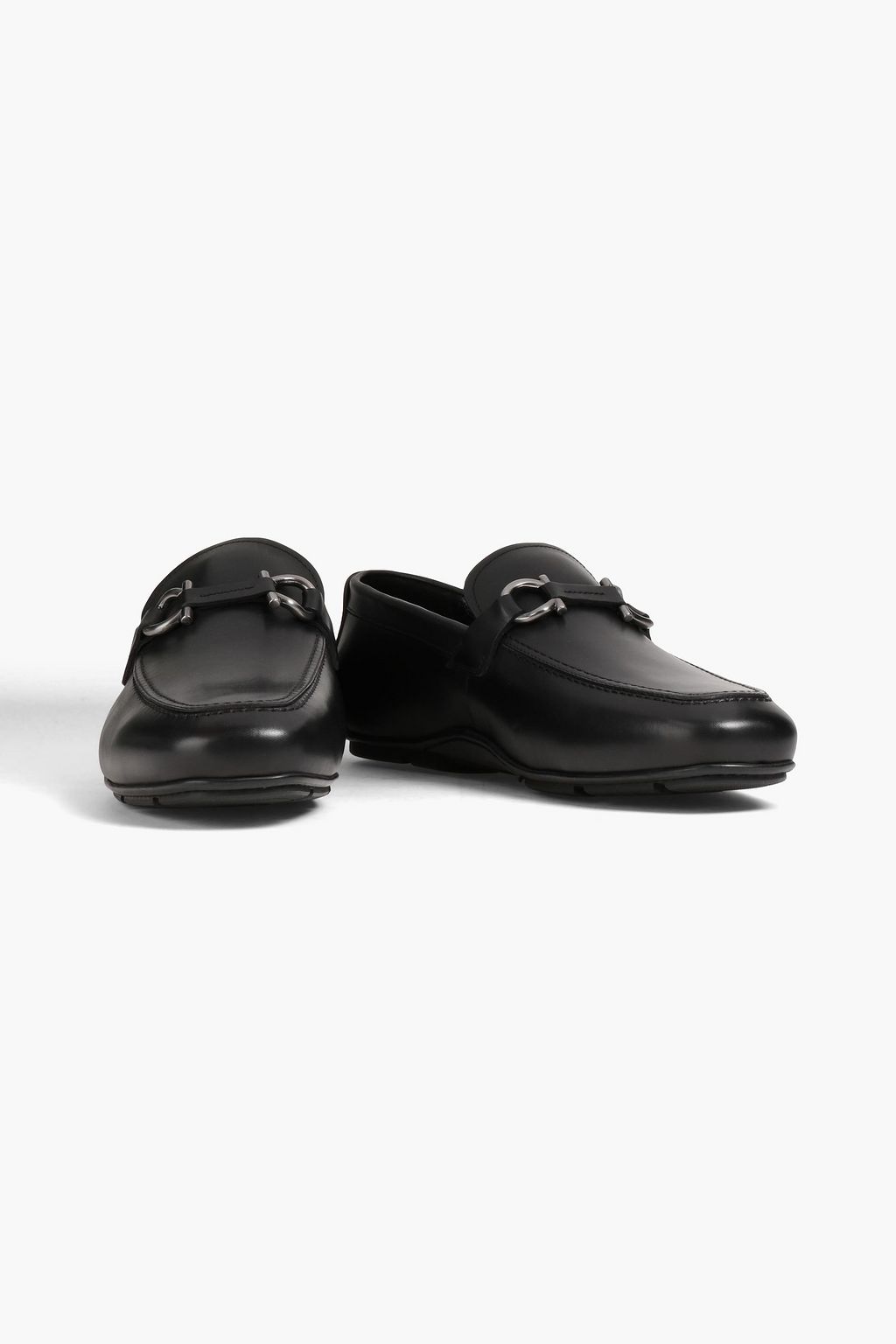 FERRAGAMO Embellished leather loafers