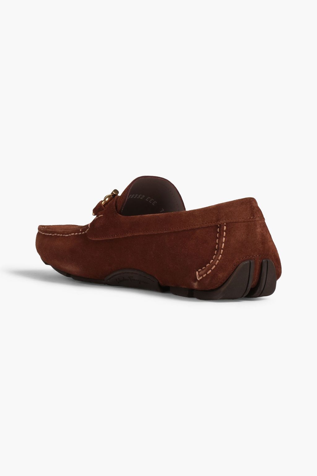 FERRAGAMO Embellished suede driving shoes