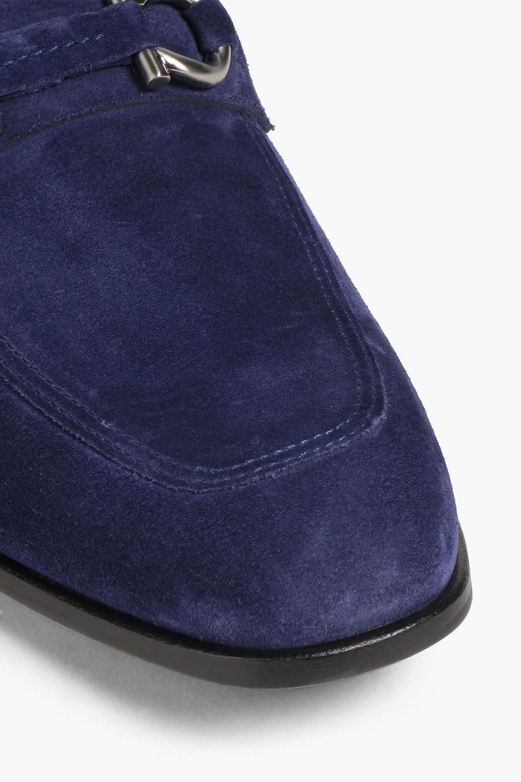 FERRAGAMO Embellished suede loafers
