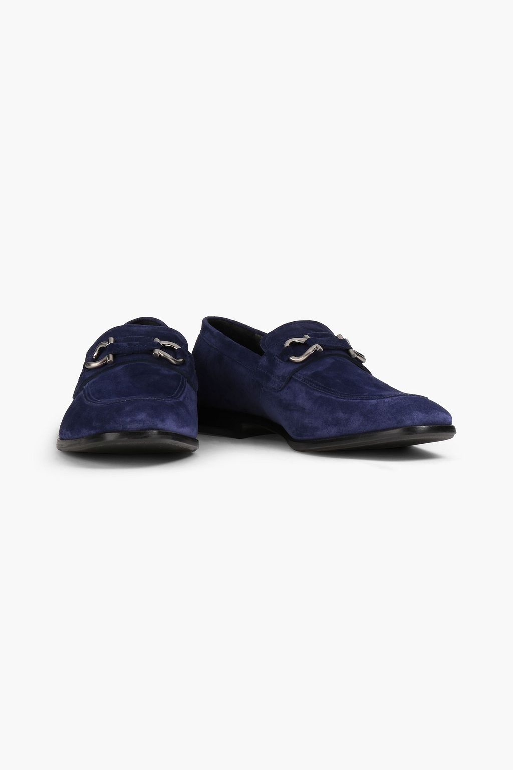 FERRAGAMO Embellished suede loafers