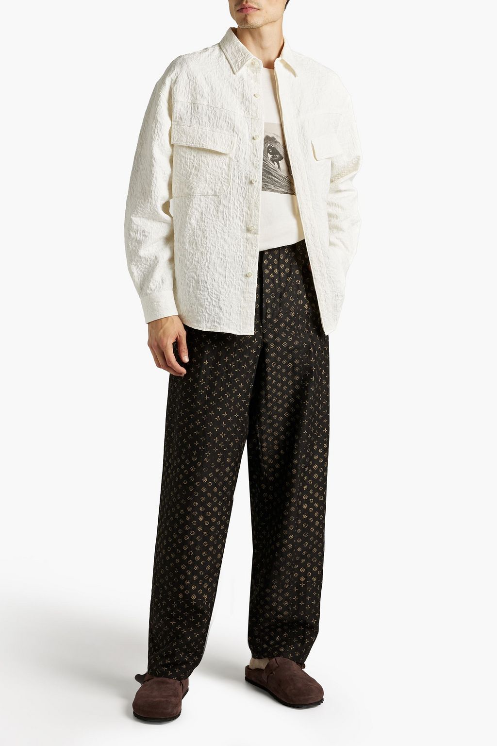 ETRO Belted jacquard pants