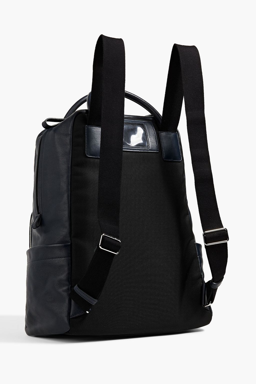 TOD'S Canvas-paneled leather backpack