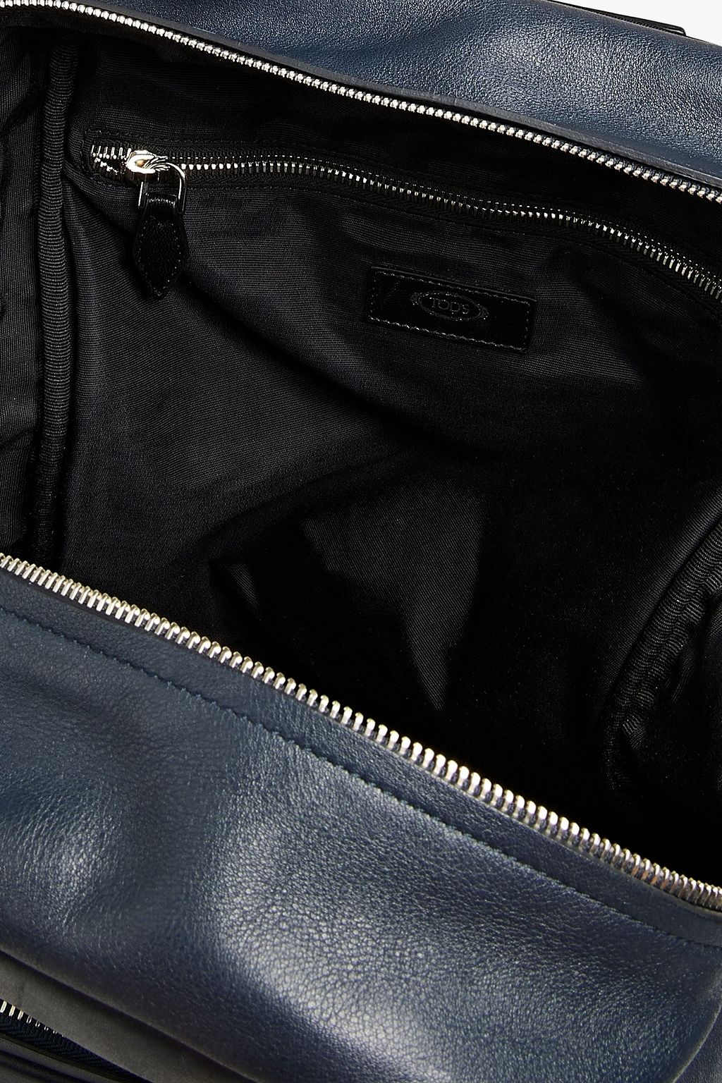 TOD'S Canvas-paneled leather backpack