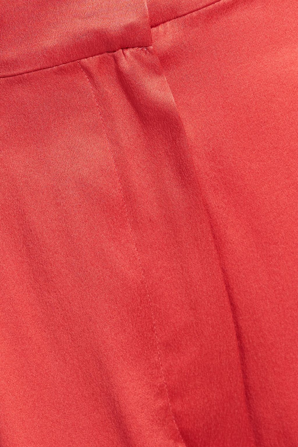 THEORY Pleated silk-satin shorts