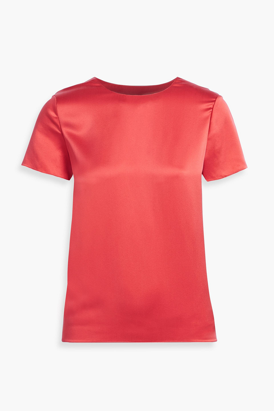 theory - silk-satin top - orange - s