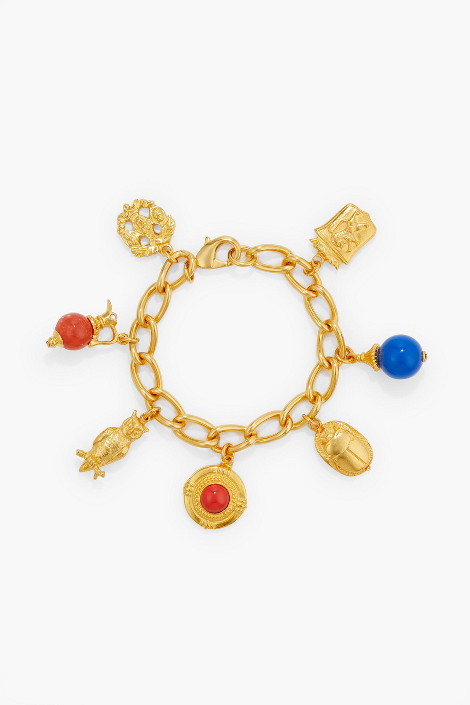 Ben-Amun 24-karat gold-plated, bead and stone bracelet